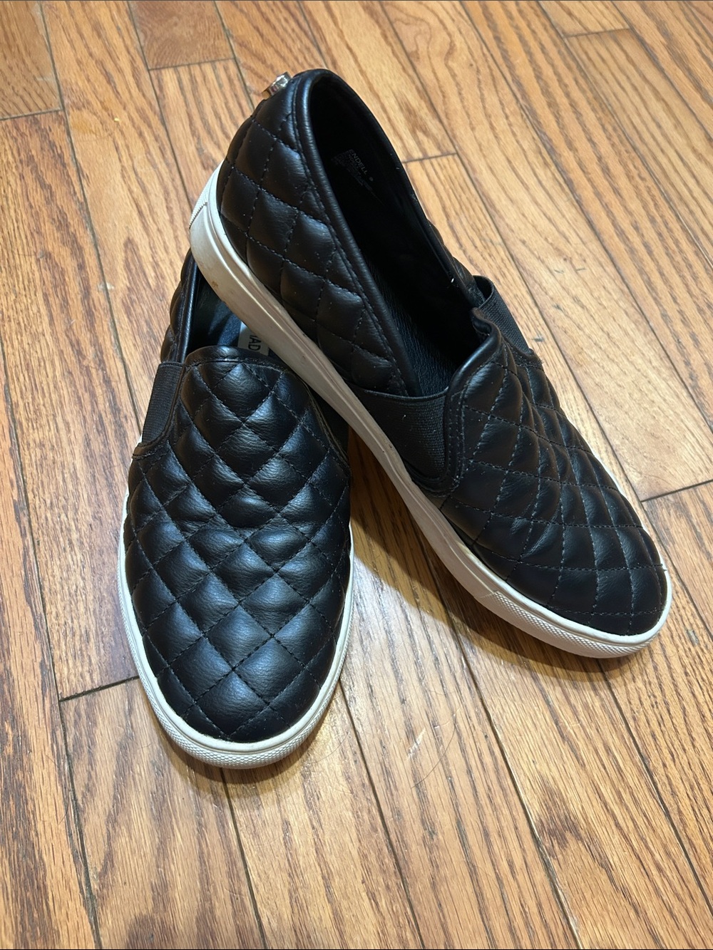 Steve Madden Quilted Black Slip-On Sneakers
